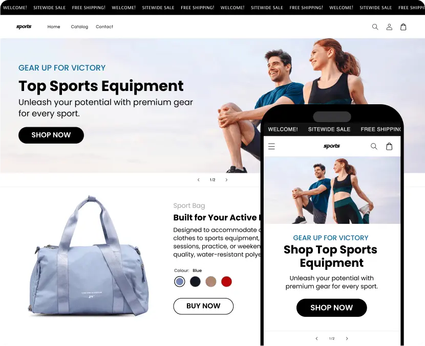 Sport & Fitness store built with us